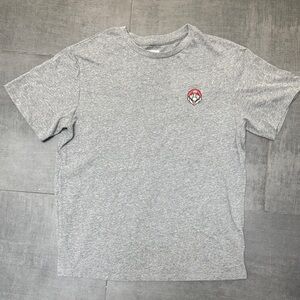 Nintendo Gray Short Sleeve Tee with Small Red Mario Patch